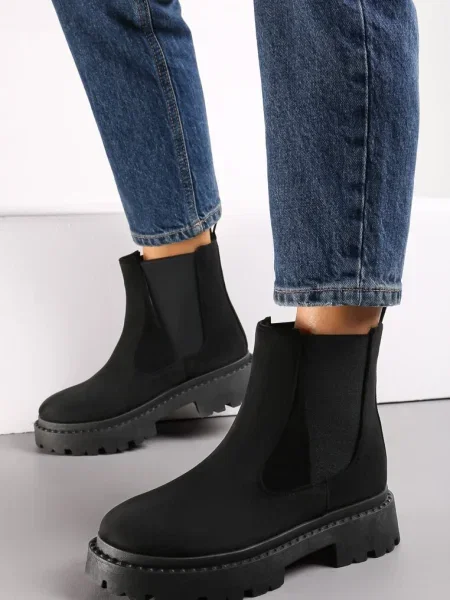 Botine cu talpa groasa Gosoga negre
