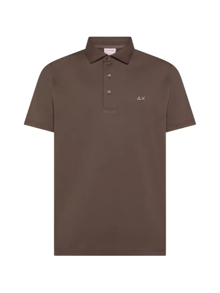 Tricou polo Sun68 cu autograf maro