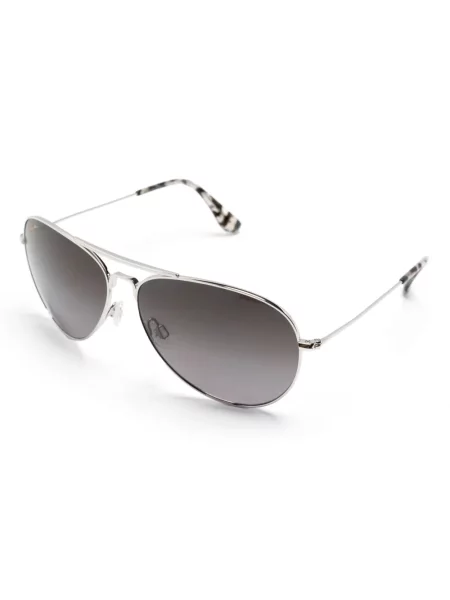 Spalvų gradiento rašto saulės akiniai Maui Jim sidabrinė
