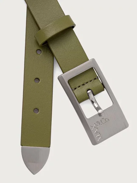 Max&Co. curea pentru femei din piele verde