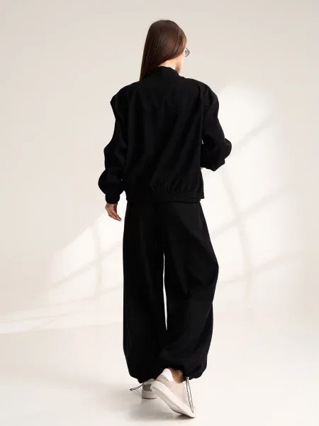 Класичні штани ISSA Plus вельвет чорний