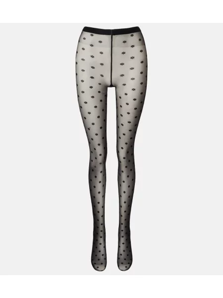 Dresuri Wolford cu model floral transparente negru