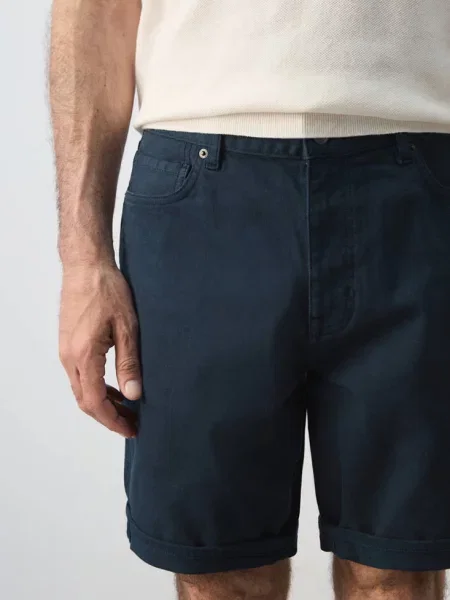 Bermudy dżinsowe slim fit Mężczyzna 38 MANGO MAN granatowy
