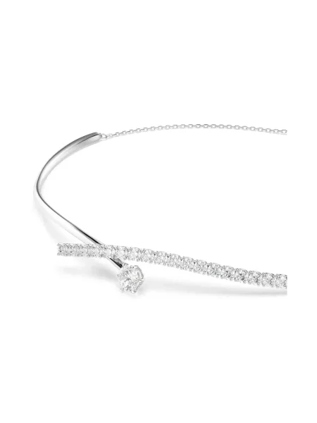 Swarovski naszyjnik metalowy z cyrkonią MATRIX szary