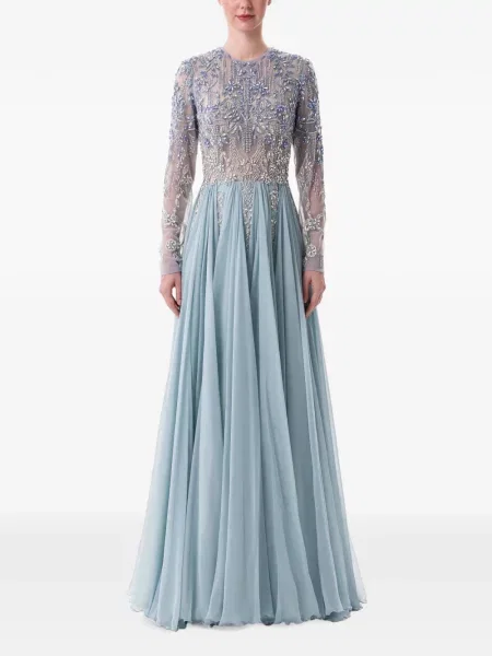 Rochie maxi Dina Melwani albastru