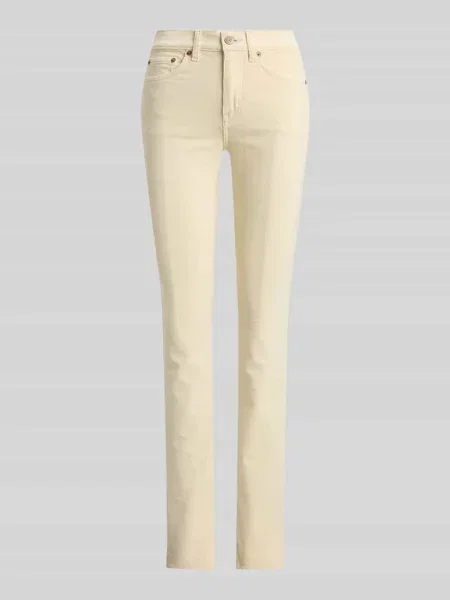 Spodnie o średnim stanie z fakturą sztruksu Lauren Ralph Lauren