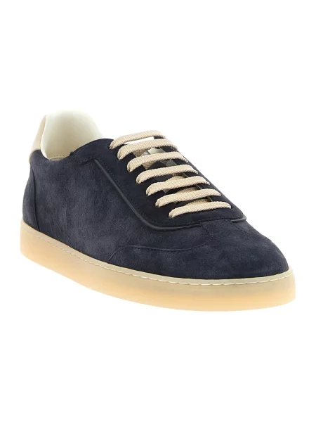 Sneakersy Brunello Cucinelli zamszowe niebieskie