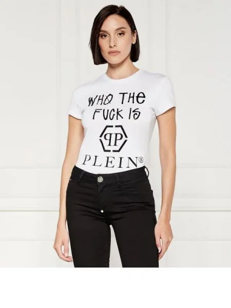 Philipp Plein Tricou Sexy Pure alb