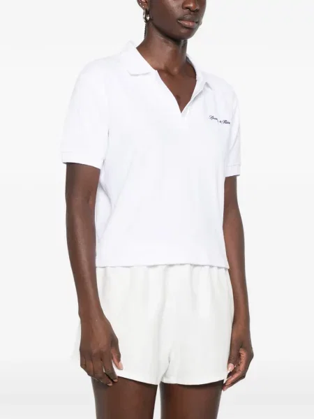 Μπλούζα Sporty & Rich με αυτόγραφο λευκό