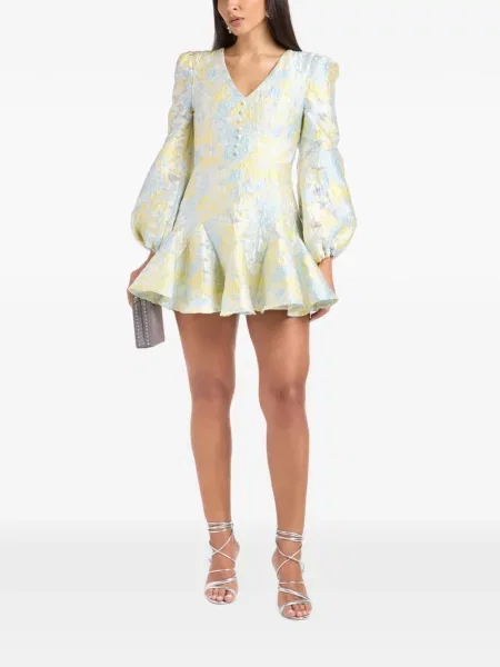 Rochie mini Elliatt din jacard galben