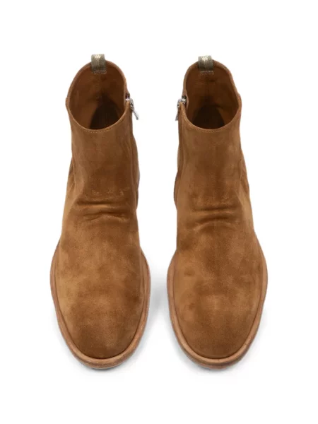 Botine Officine Creative din piele de căprioară maro