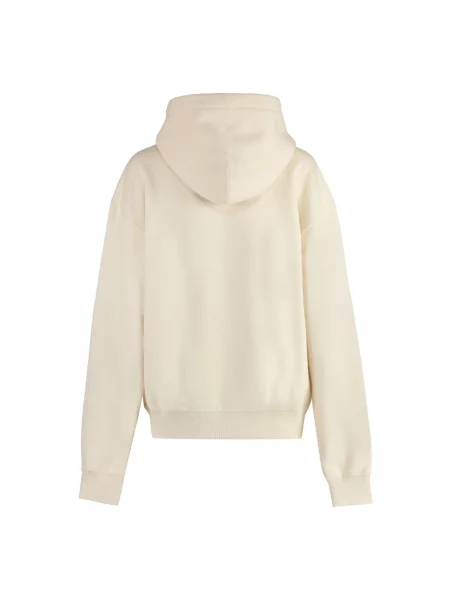 Bluza z kapturem Jil Sander z kapturem beżowa