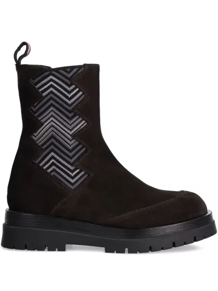 Botine Missoni din piele de căprioară maro