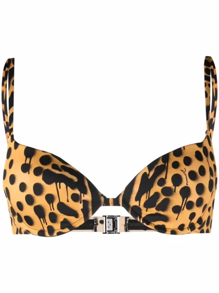Bikini Dsquared2 cu imagine cu model leopard negru