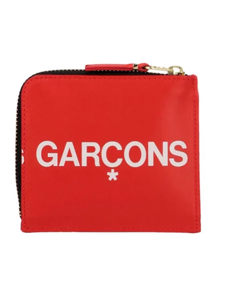 Portfel Comme Des Garcons z logo czerwony