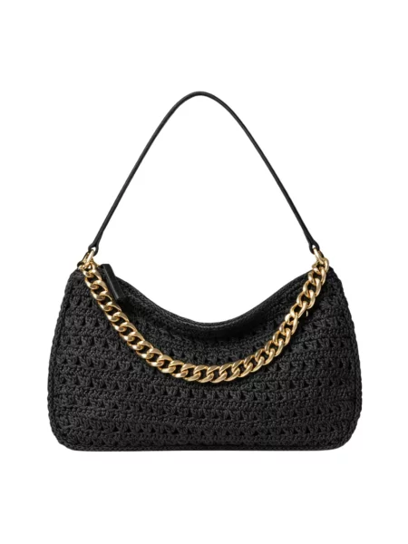 Torebka hobo Twinset skórzana czarna