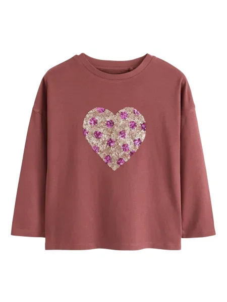 Next Tricou castaniu / cappuccino / lila maro