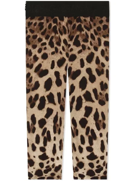 Legginsy dziecięce Dolce And Gabbana brązowe