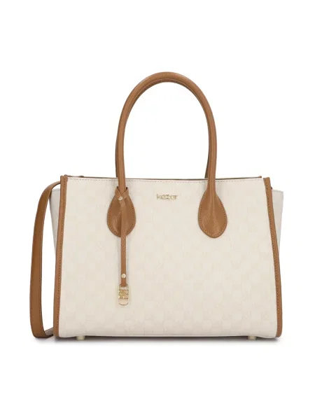 Torebka skórzana Kazar skórzana beżowa