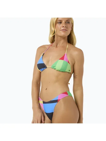 Top costum de baie multicolor Rip Curl Las Dalias Sliding Tri