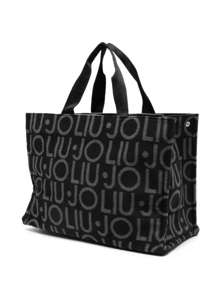 Top Liu Jo din jacard cu autograf negru