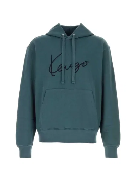 Hanorac cu glugă Kenzo cu broderie gri