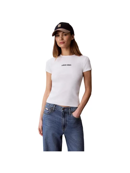 Denim ruha Calvin Klein Jeans fehér