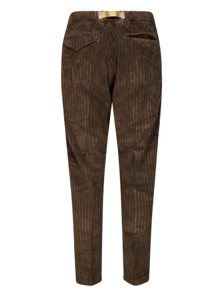 Pantaloni White Sand de catifea cord alb
