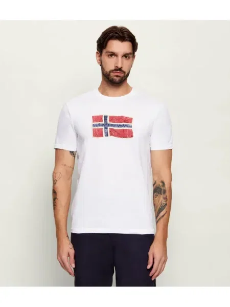Napapijri Tricou S-MAHSA alb