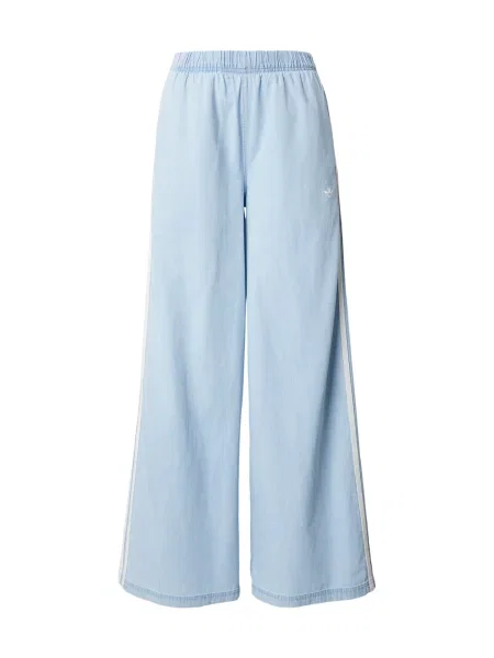 Blugi cu picior larg Adidas Originals alb