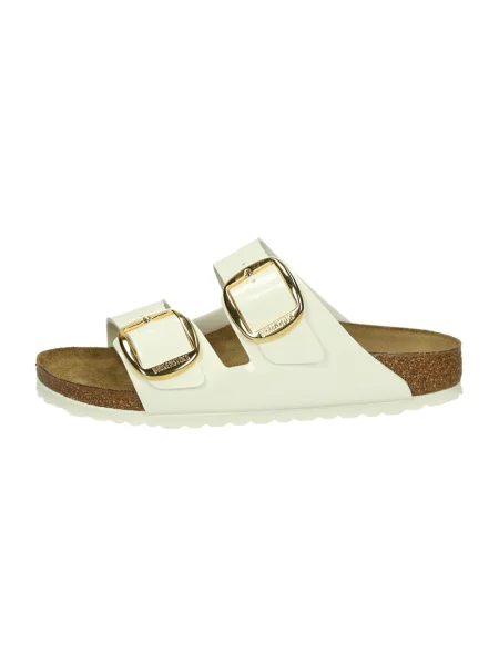 Klapki Birkenstock skórzane białe