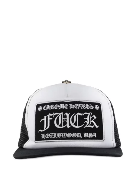 Čepice Chrome Hearts se srdcovým vzorem bílý