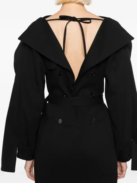 Dugo odgovarati maksi haljina Rokh sa dugačkim rukavima crna