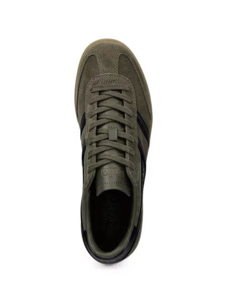 Sneakerși Gola din piele de căprioară cu imagine verde