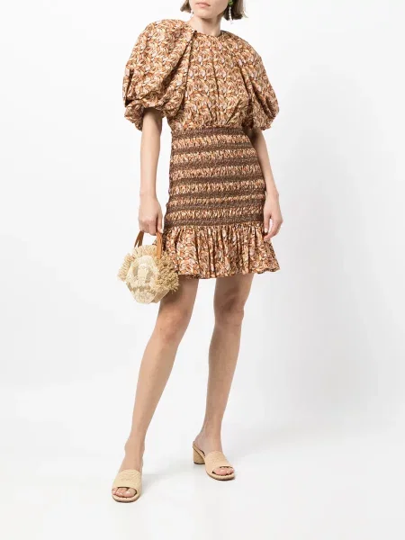 Rochie Acler cu imagine de costum maro