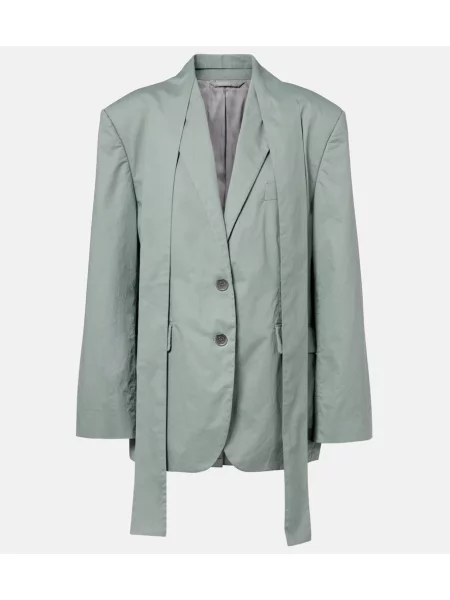 Marynarka Acne Studios z twillu zielona