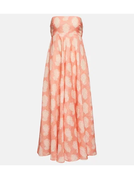 Rochie midi Zimmermann cu imagine până la genunchi de costum roșu