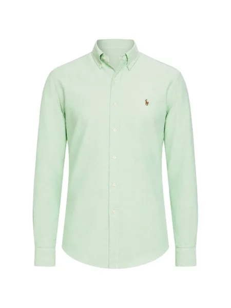 Cămașă Polo Ralph Lauren cu broderie din țesătură twill verde