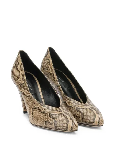 Pantofi cu toc Casadei din piele cu model piele de șarpe