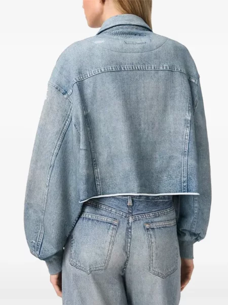 Geacă Allsaints din material terry albastru