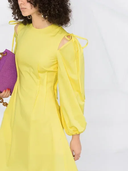 Дълго костюм макси рокля Msgm жълто