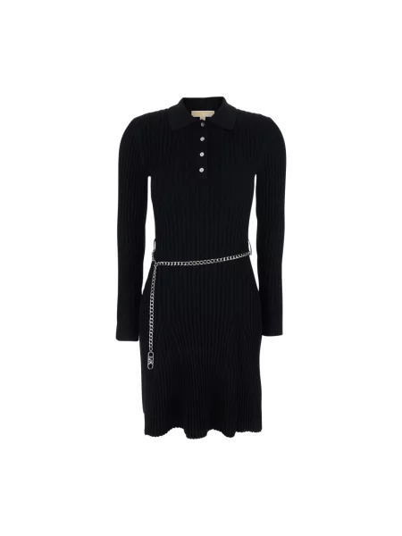Sukienka Michael Kors prążkowana czarna