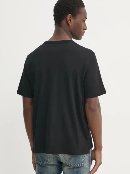 Diesel tricou T-SHIRT bărbați uni negru