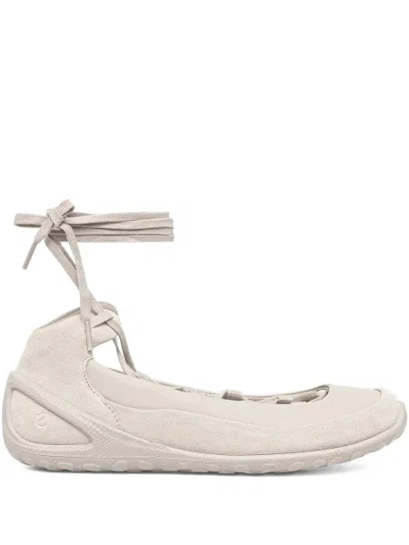 Балеринки Ecco с връзки с дантела сиво