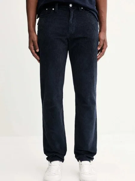 Manšestrové kalhoty Tommy Jeans tmavomodrá