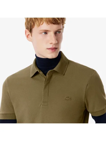 Поло Lacoste зеленое
