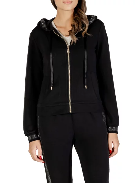 Hoodie Liu Jo s kapuco črna