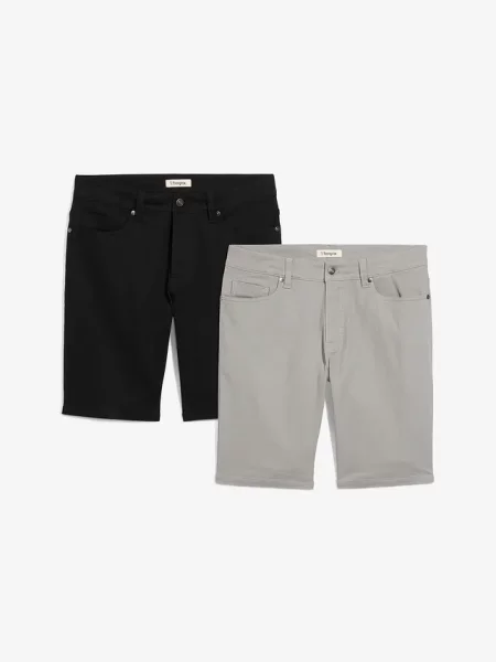 Bermudy ze stretchem regular fit czarne