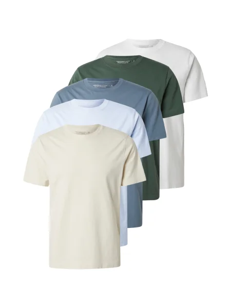 Abercrombie & Fitch Tričko béžová / modrá / světlemodrá / světle zelená bílá