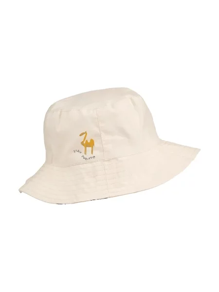 Liewood Detský obojstranný klobúk Damon Reversible Bucket Hat béžová